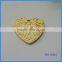 Zinc alloy decorative label for purse the heart shape metel label for bags wholesale