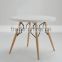Home furniture plastic dining chairs and table