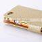 Newest Leather Flip Cases Bling Shining Glitter Diamond Case For iphone Magnetic Wallet Cases With Stand