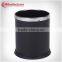 2015 Trade Assurance Durable Fireproof Double Layer Round Plastic Metal Trash Can In Trash Bins With Leather Cover C-132