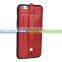 lagging PU cover TPU case with card holder and metal neck strap for iphone 6s plus