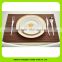 16020 Western Style Waterproof Resistant Top Quality Leather Food Dish/Coffee/Cup Mat Coaster
