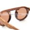 New style handmade natural bamboo wood round frame wooden sunglasses for women