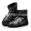 silver blk sequins glitter upper eva sole cute child girl snow winter boot shoe, boots shoes kids