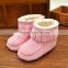 Factory direct sale OEM packaging bag custom logo baby winter boots, snow baby shoes, girls cute winter boots