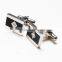 Hottest sale titanium Cufflink lasor logo costum made golden black red blue