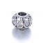 X326 Wholesale 925 Silver Initial Charms Diy With Clear Zircon Fits Snake Bracelet