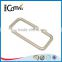 Iron material round edge metal square ring for bag