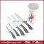 5 pcs kitchen knife set with plastic universal knife block