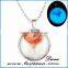 Hot Selling Stock Creative Glow in the Dark Round Pendant Luminous Necklace