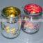 Silver plating Hanging glass tea light candle holder with animal decoration