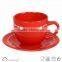cheap bulk ceramic tea cups, wholesale white porcelain custom printed ceramic tea cups and saucers