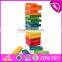 High quality 54 pcs preschool wooden kids playing blocks W13D154