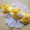 CF0853 Fashion Custom Lace Trim Baby Headband Manufacturer
