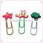 Cute beautiful assorted designs soft PVC paper clips bookmark