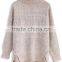 Ladies Stylish Warm Turtleneck Pink Sweater(DQE0013TS)