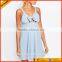 Blue Style Women Special Fancy Deep-v Sleeveless Bandage Dress