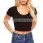 Women's Fashion Croptop T-shirt , Black T-shirt for Women