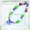 Wholesale Ameriacan Flag BABY GIRL CHUNKY RHINESTONE BEADED NECKLACE