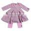 Europe Style Carnation Baby Ava Dress Set Girl Suit Include Dress And Leggings Fancy Children Clothing Set G-NP-CS905-268