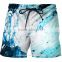 men fast dry claw beach shorts/ blue l na creative plus size beach shorts with pockets / printed sports beach wear