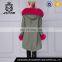 Wester style warm winter coat with fur collar for women