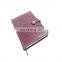 factory wholesale custom elegant brown pu leather business notebook printing,diary notebook with snap fastener