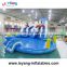 penguin shape inflatable slide with big pool for rent on land