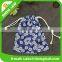 Hot sale product package promotional calico drawstring bag