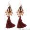 Wholesale Fashion Designs Rhinestone Beaded Tassel Earring Women Jewelry