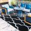 100% pp Woven Rug Black and White