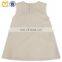 Posh Baby Girls Beige Big Bow Sleeveless Design Frock Wholesale Kids Girls Cute Dresses