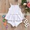 Solid pit stripe children's four color optional sleeveless suspender top and shorts two-piece set
