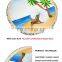 2018 top selling beach towels custom landscape pattern microfiber round printed beach towel with tassel fringe