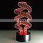 3D LED Night Lamp Hot Sale ABS Touch Base Abstract Spiral Bulb Lamp LED Night Light Table Illusion Decorative Lamp