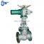 PN16 Stainless Steel Disc WCB Electric Cuniform Gate Valves With Electric Actor Platform