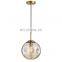 Modern Smoked Glass Decorative Round Ball Pendant Light