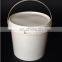 5L virgin PP transparent plastic bucket with lids and handle