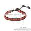 Sweet Leather Wrap Bead Custom Bead Bracelets Natural Stone Garnet XE09-0062