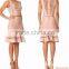 hot selling deep v neck hollow out flouncing bandage dress