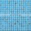 Hot Melted Blue Swimming Pool Mosaic With Handpainted Golden pattern JBN Ceramics