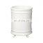 New Custom embossed White handmade kitchen ceramic canister utensils holder