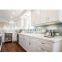 Modern grey shaker solid wood high end glam galley kitchen cabinet with island