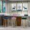 Bar Chair Home Tall Nordic Metal Luxury Gold Velvet Kitchen Leather High Modern Cheap Furniture Stools Bar Chair For Bar Table