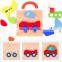 Bright Vibrant Color Wooden Puzzles for Toddlers Boys & Girls Educational Toys Gift with Cutes Patterns