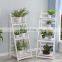 Factory three tier customized wooden bamboo flower plant pot stand