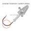 JOHNCOO 50pcs/pack Bullet Jig Hooks Mustad Big Fishing Jig Head 7g - 13g for Crankbait Lure Jigging Hook