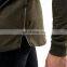Latest design long line hip hop side zipper OEM pullover sweatshirt for men custom made fleece sweatshirts