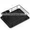 Small Dish Drying Rack with Tray Compact Dish Drainer for Kitchen Counter Cabinet