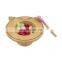Heart Shaped Bamboo Plates Baby Toddler Suction Plate Bowl For Weaning Babies